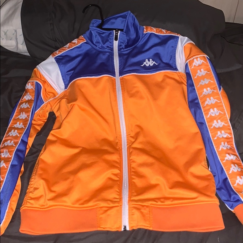 222 Banda Merez Slim Track Jacket Orange Blue